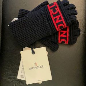 Fingerless MONCLER Navy Gloves